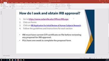 View thumbnail for IRB Training: Video 3