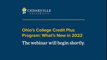 View thumbnail for College Credit Plus: What's New In 2022