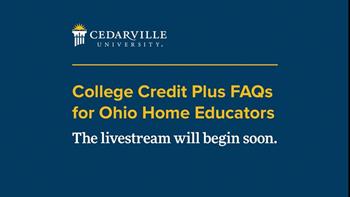 View thumbnail for College Credit Plus FAQ for Ohio Home Educators